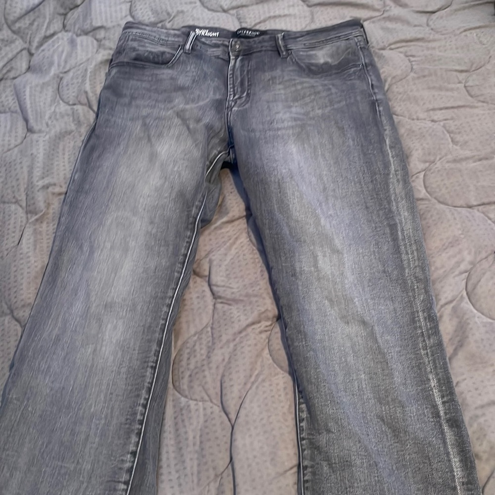 grey jeans